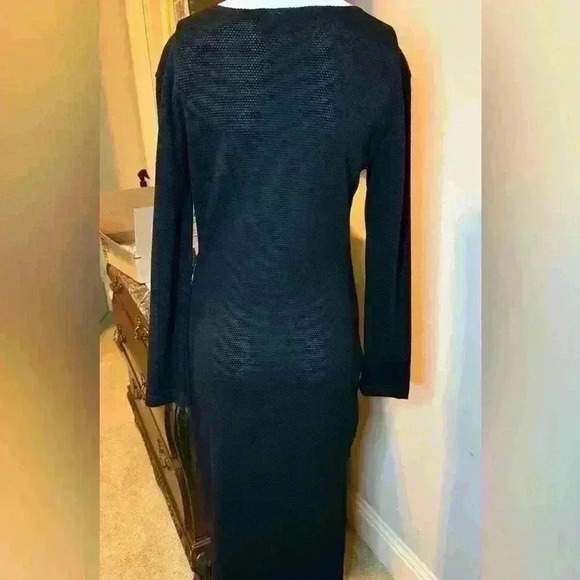 Halla black máxi knit dress EUC - Picture 3 of 4